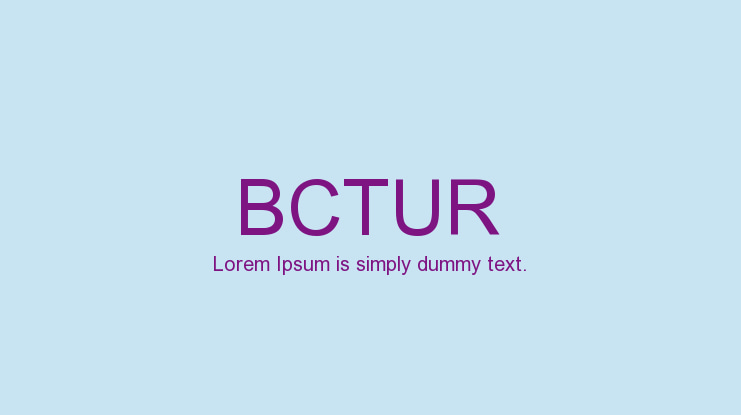 BCTUR Font