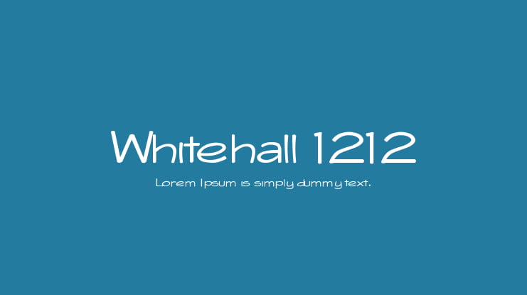 Whitehall 1212 Font