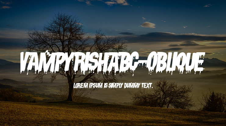 VampyrishABC-Oblique Font
