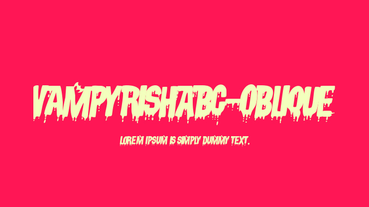 VampyrishABC-Oblique Font