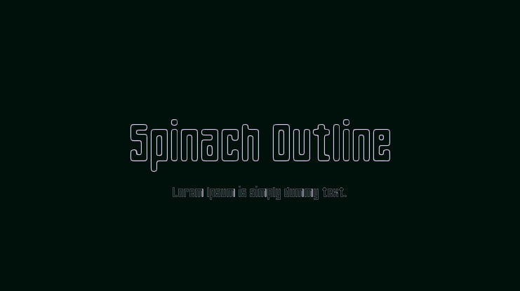 Spinach Outline Font Family