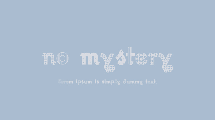 No Mystery Font