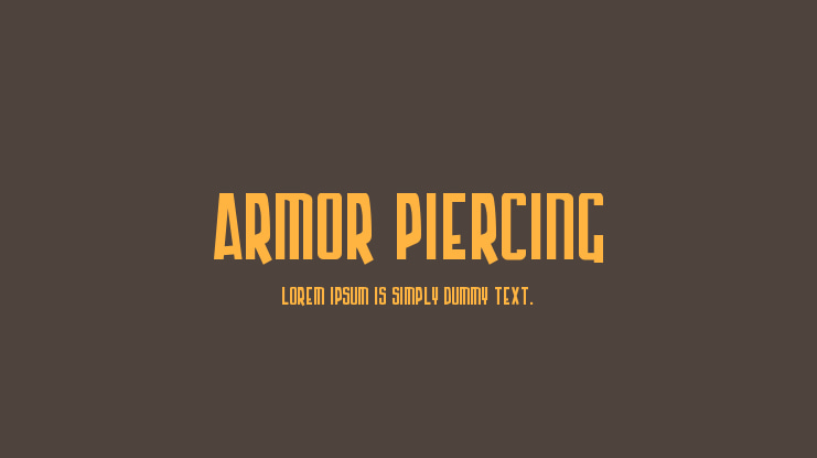 Armor Piercing Font Family