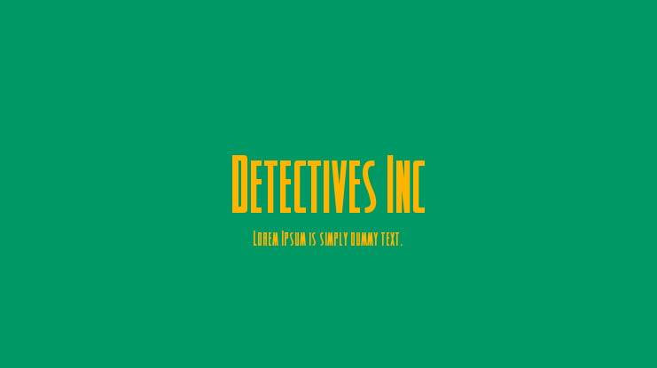 Detectives Inc Font