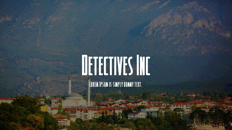 Detectives Inc Font