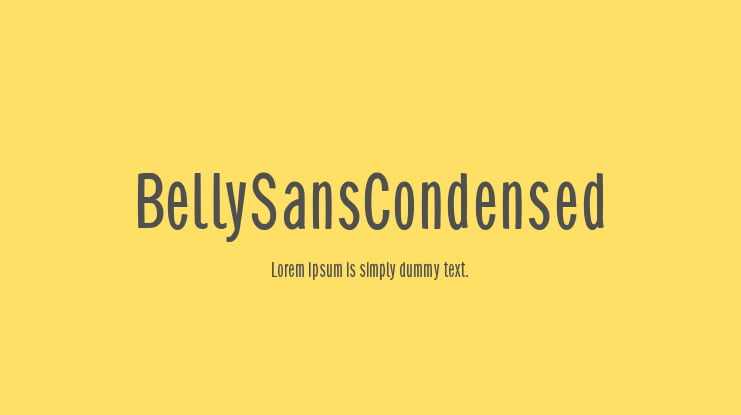 BellySansCondensed Font