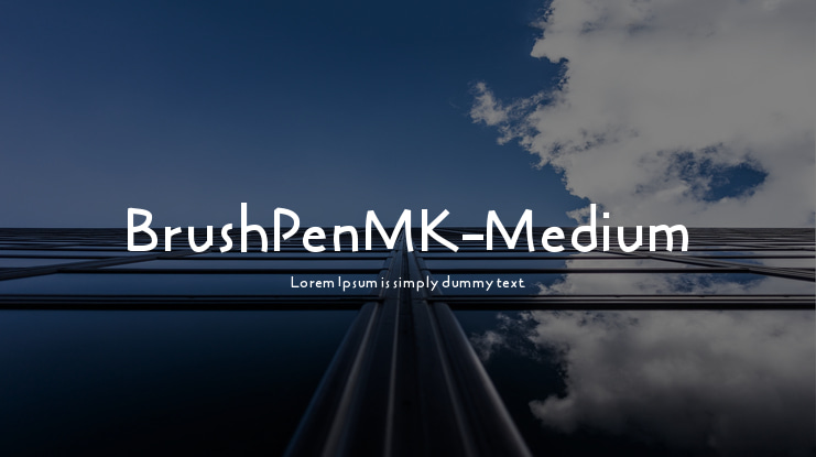BrushPenMK-Medium Font
