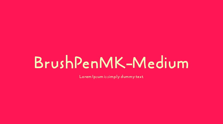 BrushPenMK-Medium Font