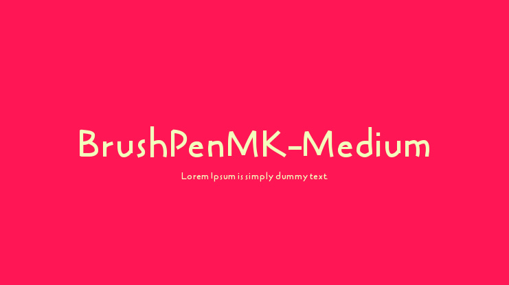 BrushPenMK-Medium Font