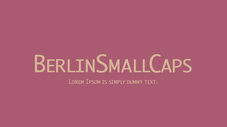 BerlinSmallCaps Font