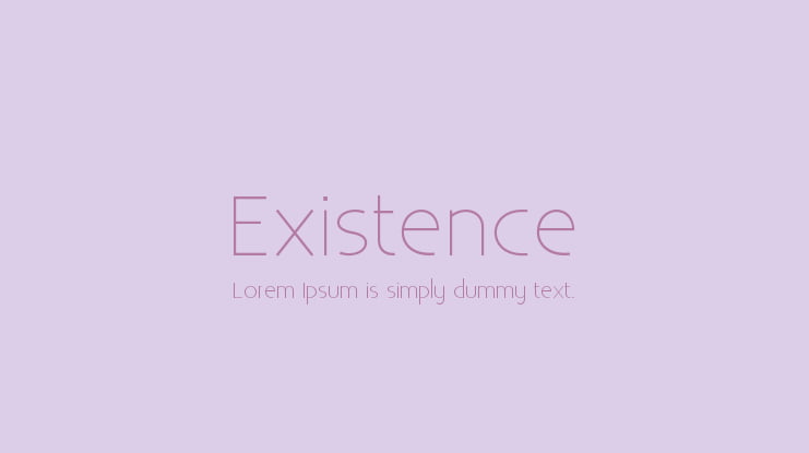 Existence Font Family