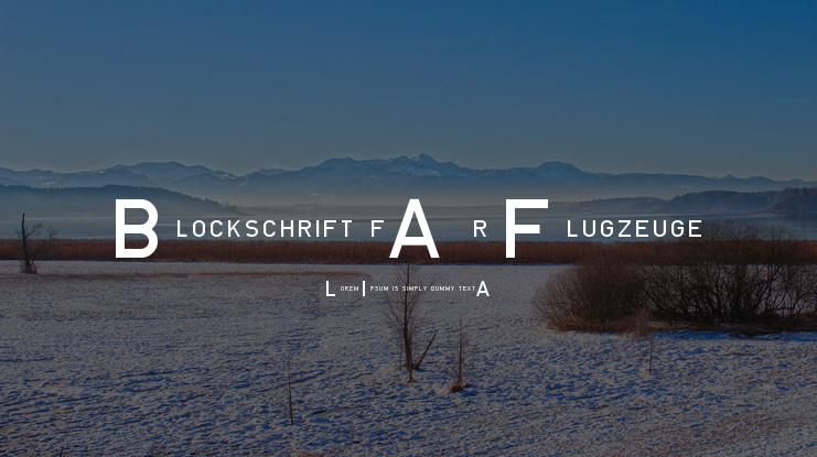 Blockschrift für Flugzeuge Font