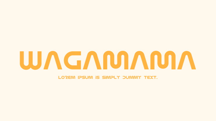 Wagamama Font