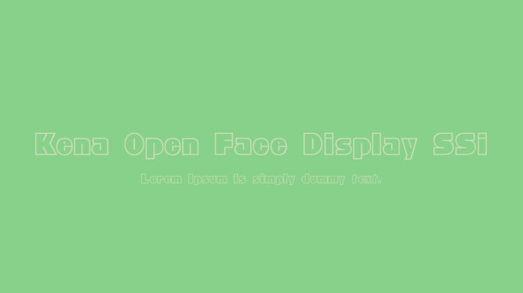 Kena Open Face Display SSi Font