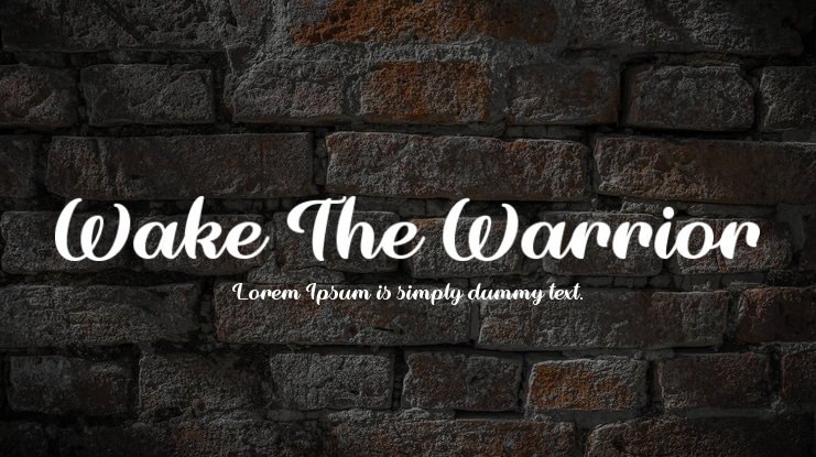 Wake The Warrior Font