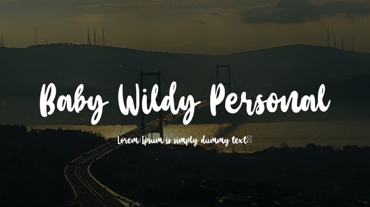Baby Wildy Personal Font