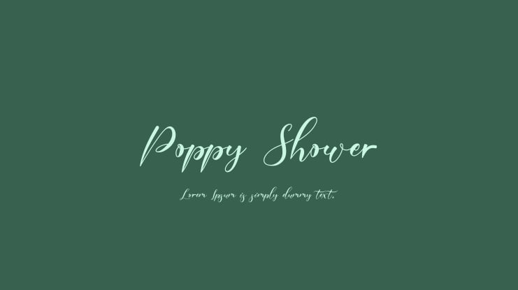 Poppy Shower Font