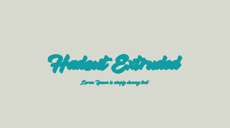 Hadsut Extruded Font Family