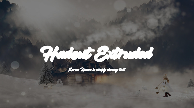 Hadsut Extruded Font Family