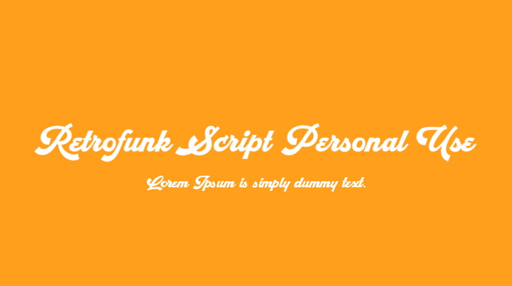 Retrofunk Script Personal Use Font