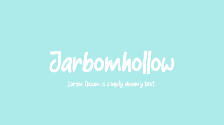 Jarbomhollow Font