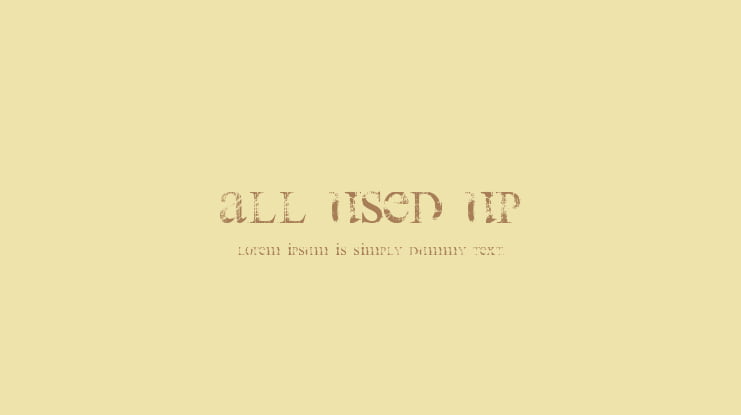 All Used Up Font