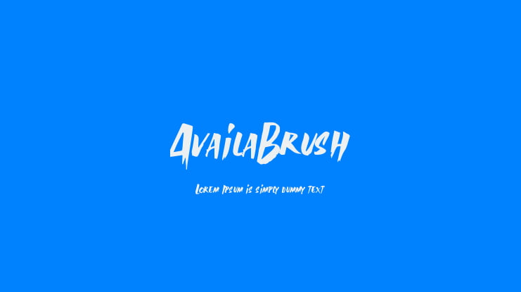 AvailaBrush Font