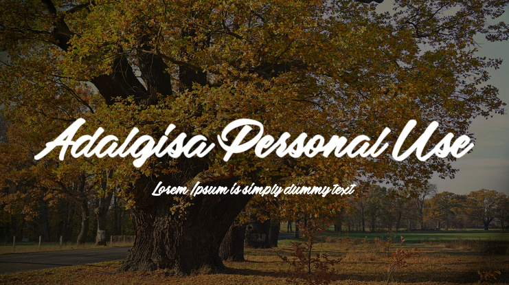 Adalgisa Personal Use Font