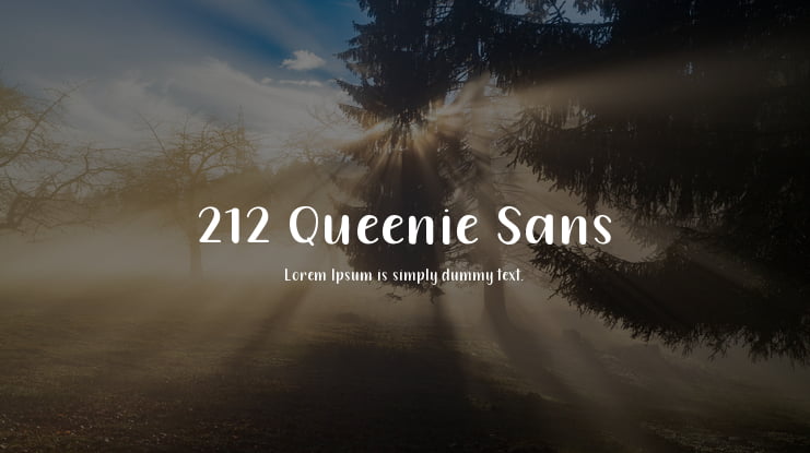 212 Queenie Sans Font