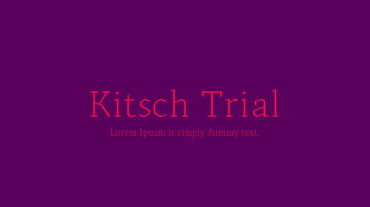 Kitsch Trial Font Family