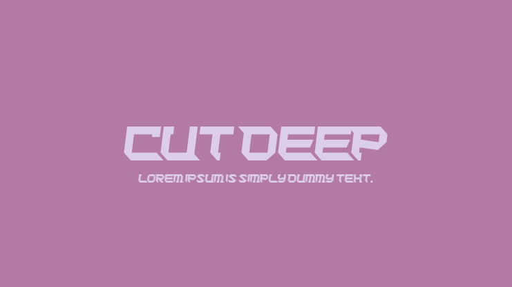 Cut Deep Font