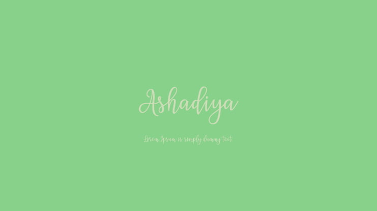 Ashadiya Font