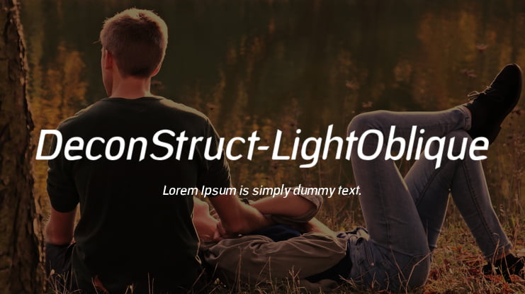 DeconStruct-LightOblique Font