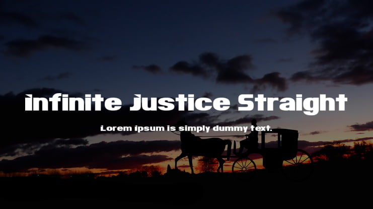 Infinite Justice Straight Font Family