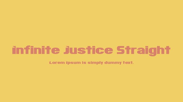 Infinite Justice Straight Font Family