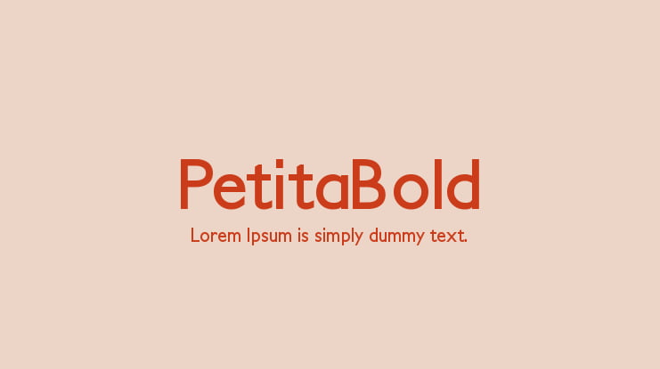 PetitaBold Font Family