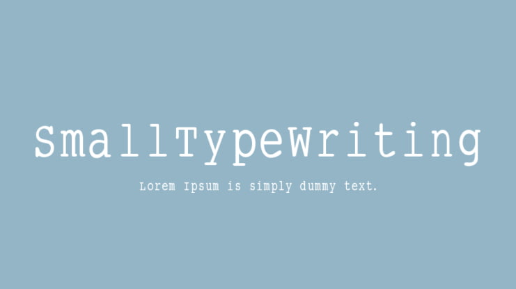SmallTypeWriting Font Family