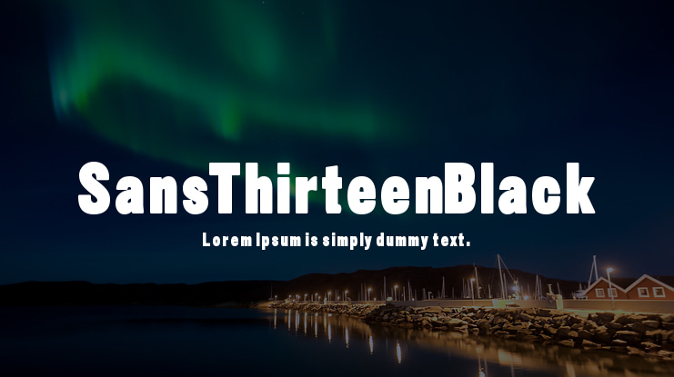 SansThirteenBlack Font