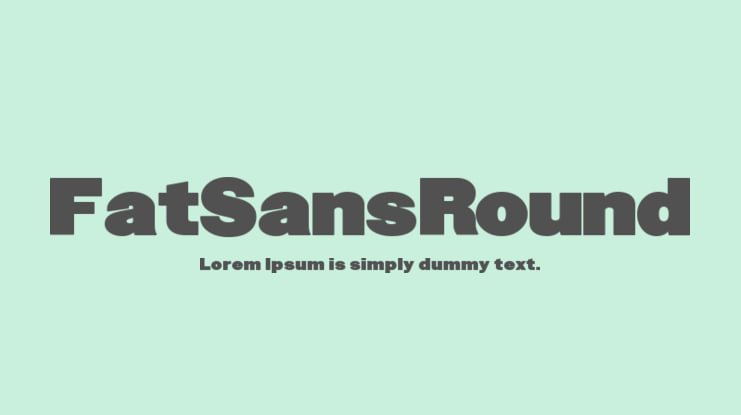 FatSansRound Font