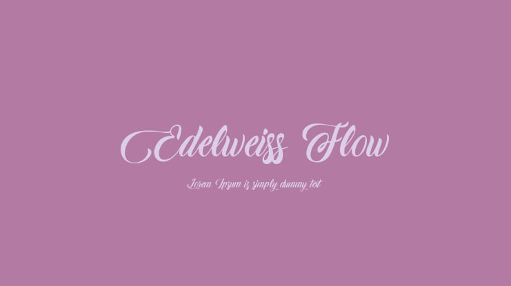 Edelweiss Flow Font