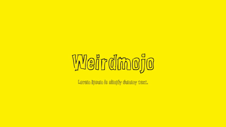 Weirdmojo Font