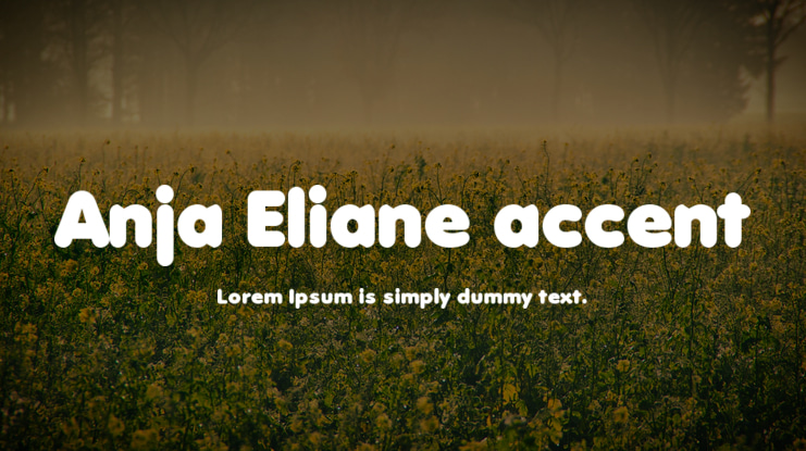 Anja Eliane accent Font Family