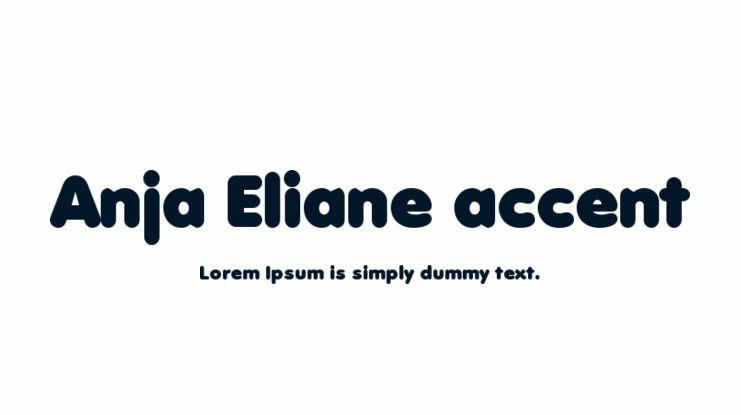 Anja Eliane accent Font Family