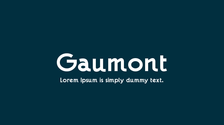Gaumont Font