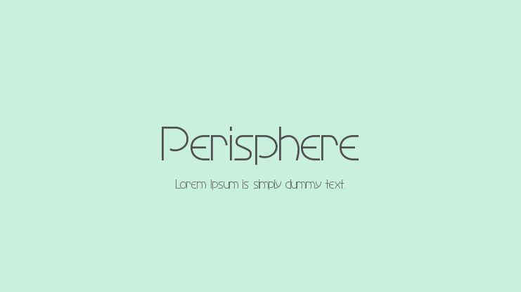 Perisphere Font