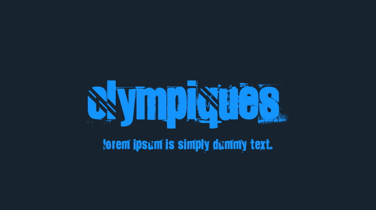 OLYMPIQUES Font
