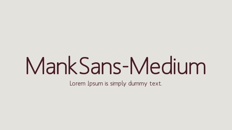 MankSans-Medium Font Family