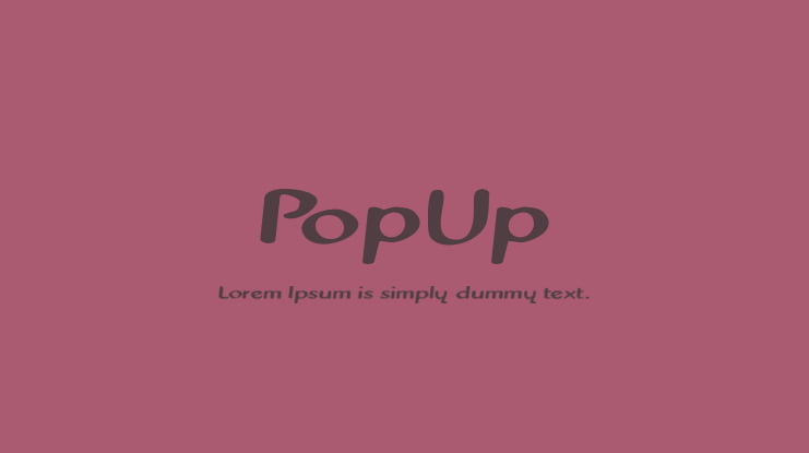 PopUp Font