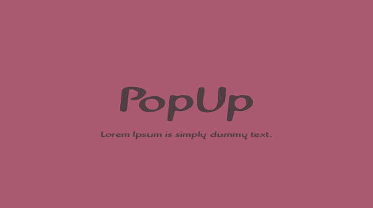 PopUp Font