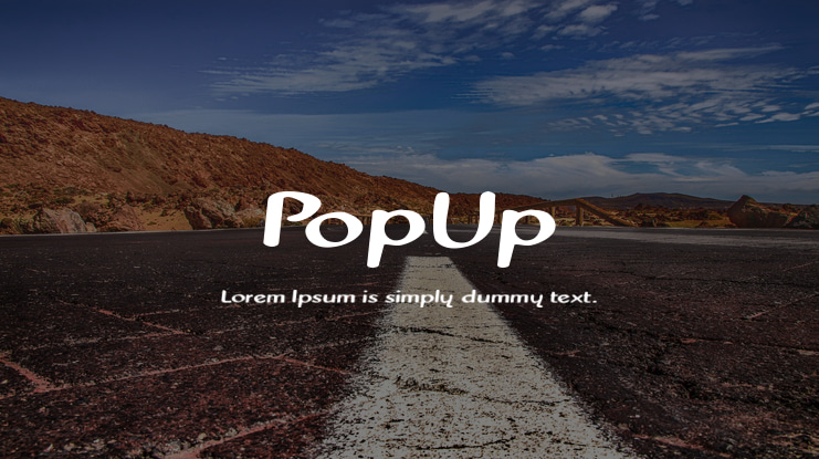PopUp Font